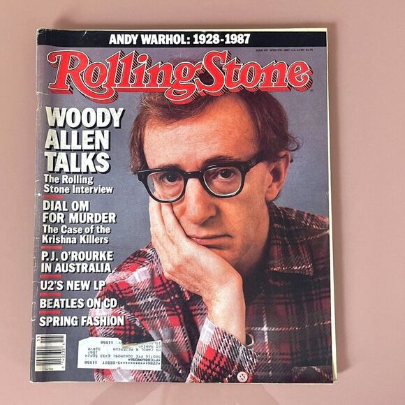 Woody Allen - Vintage 80's Rolling Stone Magazine 1987- Issue #497 - Picture 1 of 1